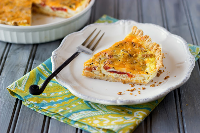tomato and basil quiche