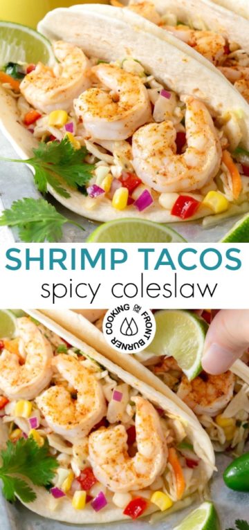 Shrimp Tacos with Spicy Coleslaw | Cooking on the Front Burner