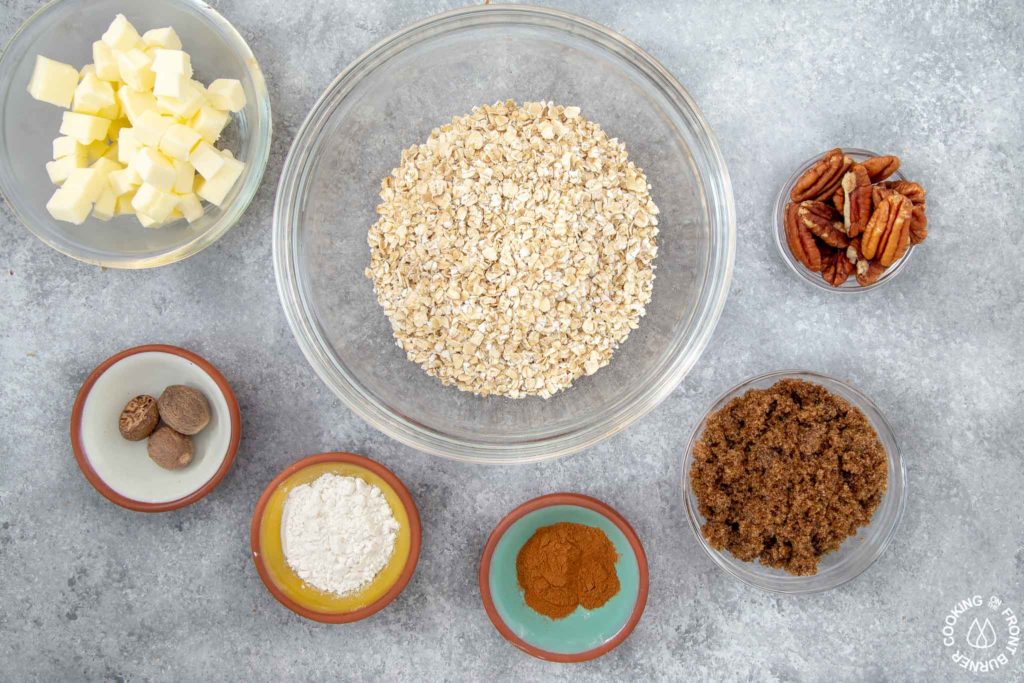 ingredients needed to make pecan streusel