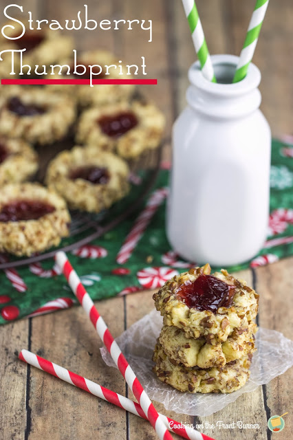 strawberry thumbprint cookies