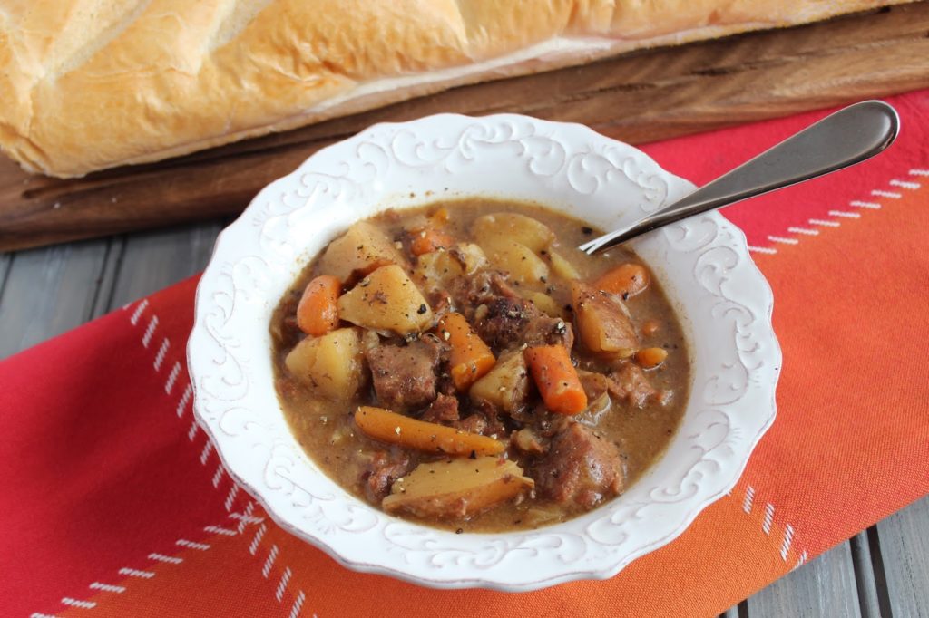 Crockpot Beef Stew by Cooking on the Front Burner #crockpotbeefstew #slowcooker