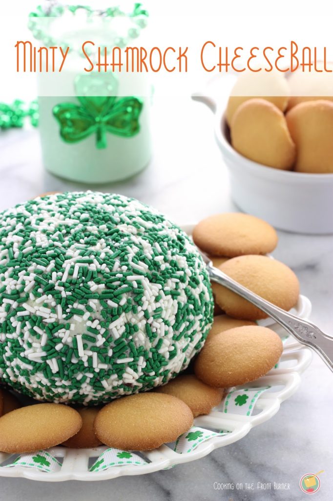 Minty Shamrock Cheeseball | Cooking on the Front Burner 