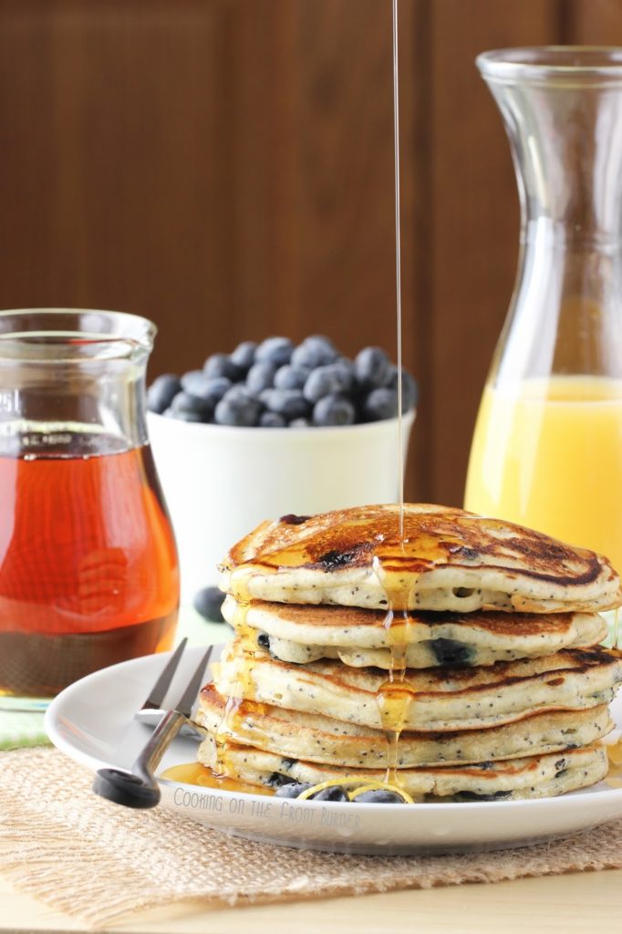 Lemon Blueberry Poppy Seed Pancakes | Cooking on the Front Burner #lemonblueberrypancakes #pancakebreakfast