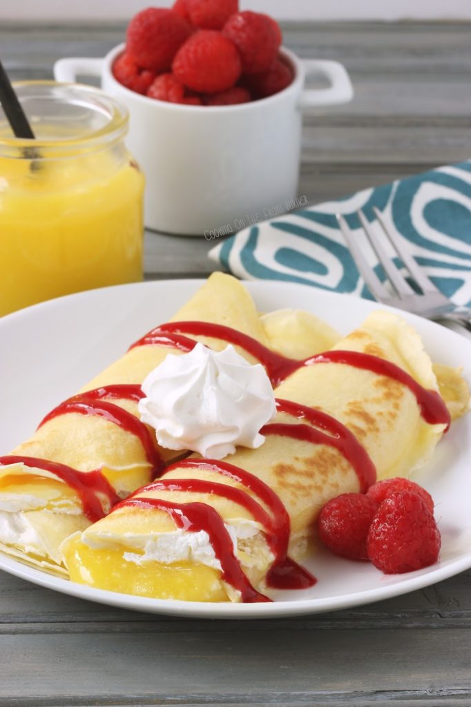 Lemon and Raspberry Crepes | Cooking on the Front Burner #crepes #lemons