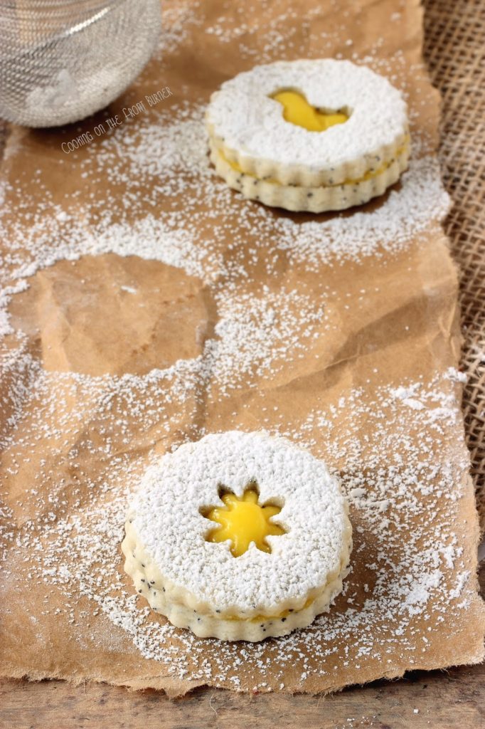 Poppy Seed Lemon Linzer Cookies Cooking on the Front Burner