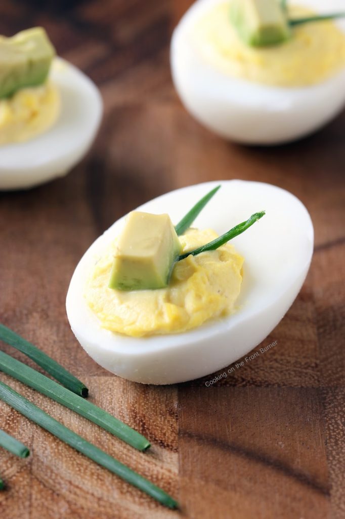 Deviled Eggs with Avocado | Cooking on the Front Burner #appetizer