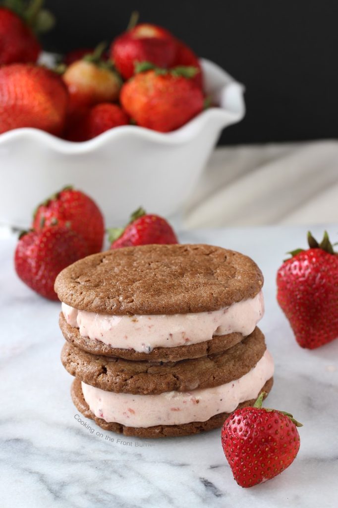 Roasted Strawberry Ice Cream | Cooking on the Front Burner #frozentreat #summertreat