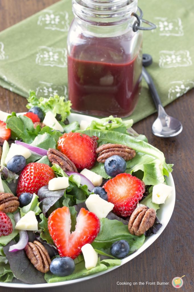 Berry Brie Salad with Blackberry Vinaigrette | Cooking on the Front Burner #sidedish #summerfruit
