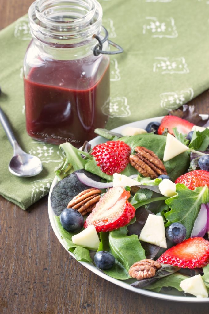 Berry Brie Salad with Blackberry Vinaigrette | Cooking on the Front Burner #sidedish