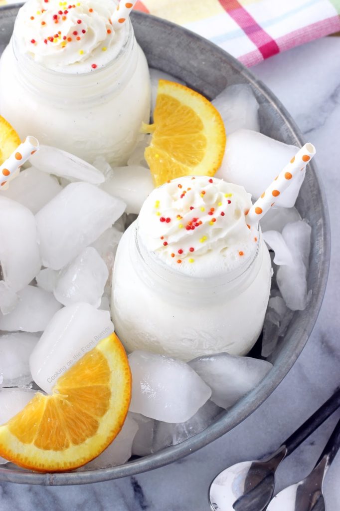 Orange Creamsicle Mini Shakes | Cooking on the Front Burner #milkshake