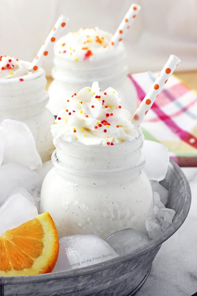 Orange Creamsicle Mini Shakes | Cooking on the Front Burner #milkshake