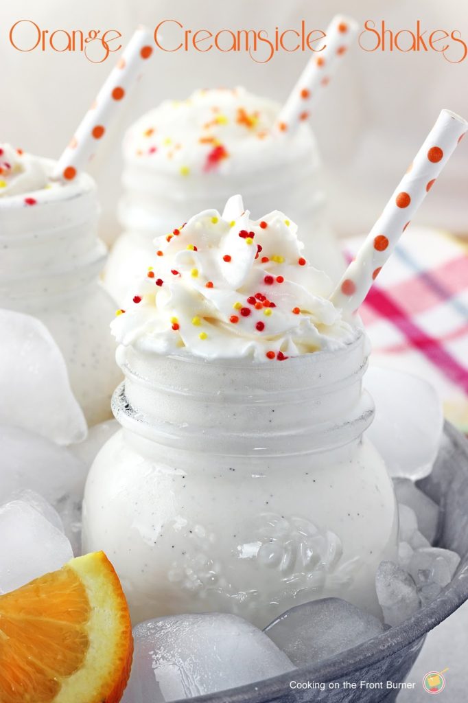 Orange Creamsicle Mini Shakes Orange Creamsicle Mini Shakes | Cooking on the Front Burner