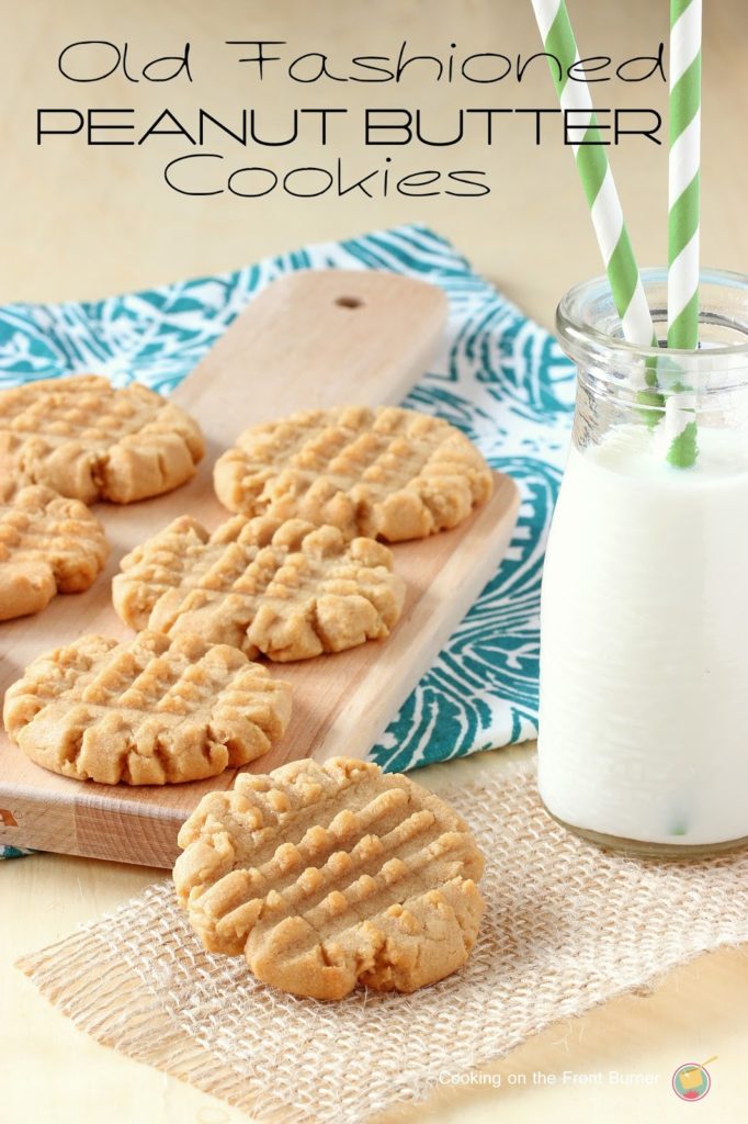 Old Fashioned Peanut Butter Cookies - soft and chewy | Cooking on the Front Burner