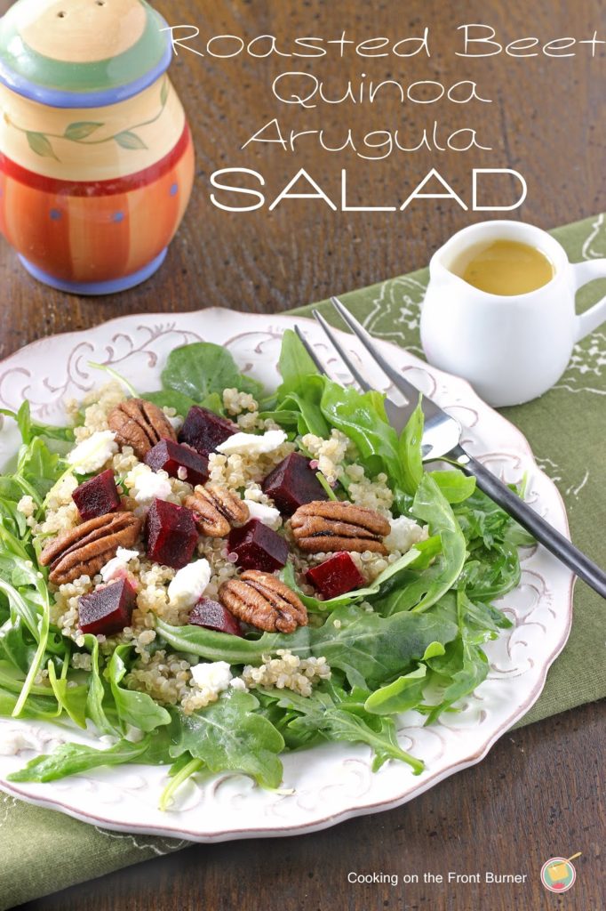 Roasted Beet, Quinoa and Arugula Salad Roasted Beet, Quinoa and Arugula Salad | Cooking on the Front Burner #sidedish