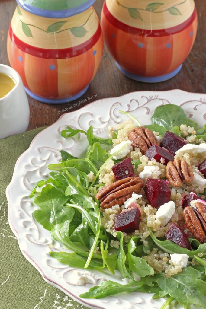 Roasted Beet, Quinoa and Arugula Salad | Cooking on the Front Burner