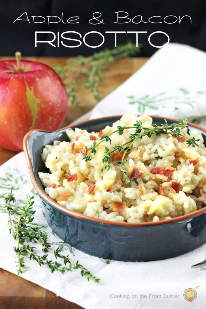 Apple, bacon and thyme risotto