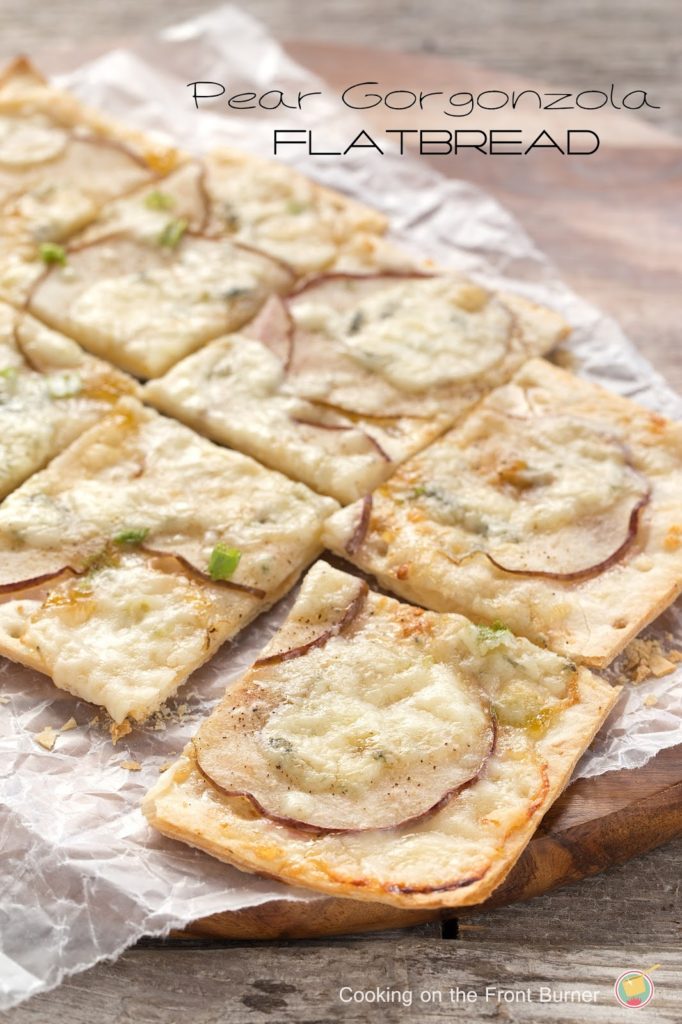 Pear Gorgonzola Flatbread by Cooking on the Front Burner