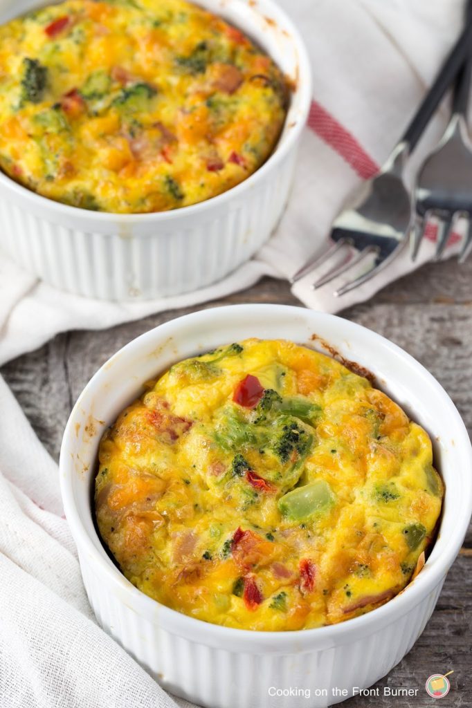 Broccoli, Ham and Cheese quiche