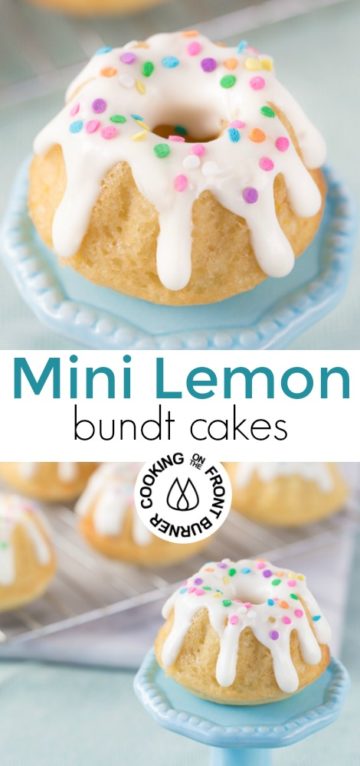 Mini Lemon Bundt Cakes | Cooking on the Front Burner