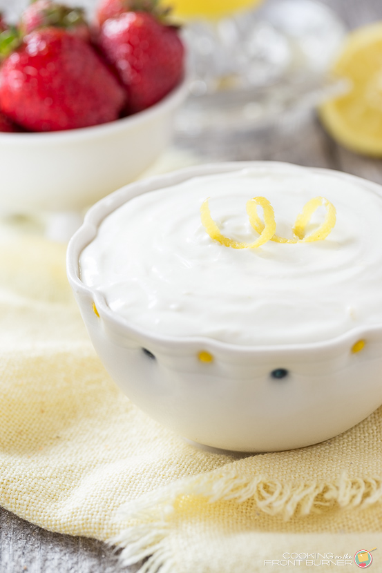 Creamy Lemon Dip | Cooking on the Front Burner