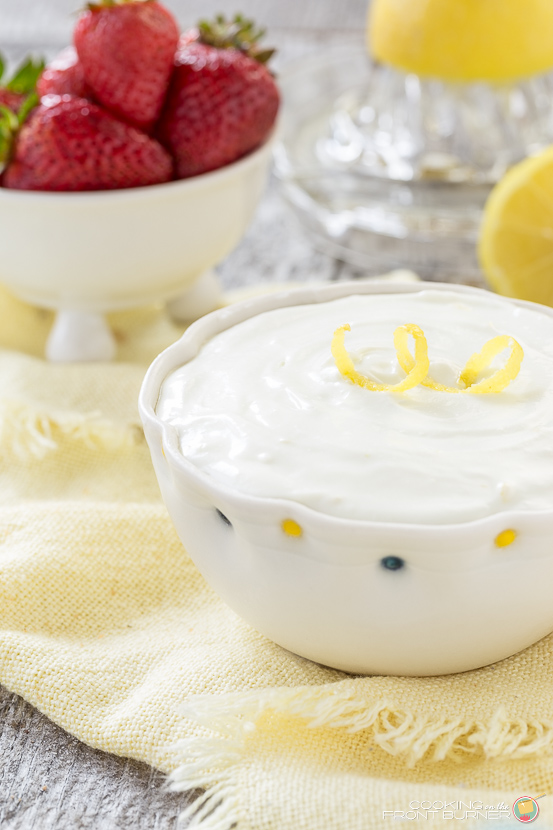 Creamy Lemon Dip | Cooking on the Front Burner