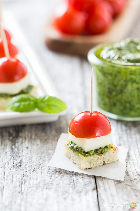 Caprese Bites with Pesto | Cooking on the Front Burner