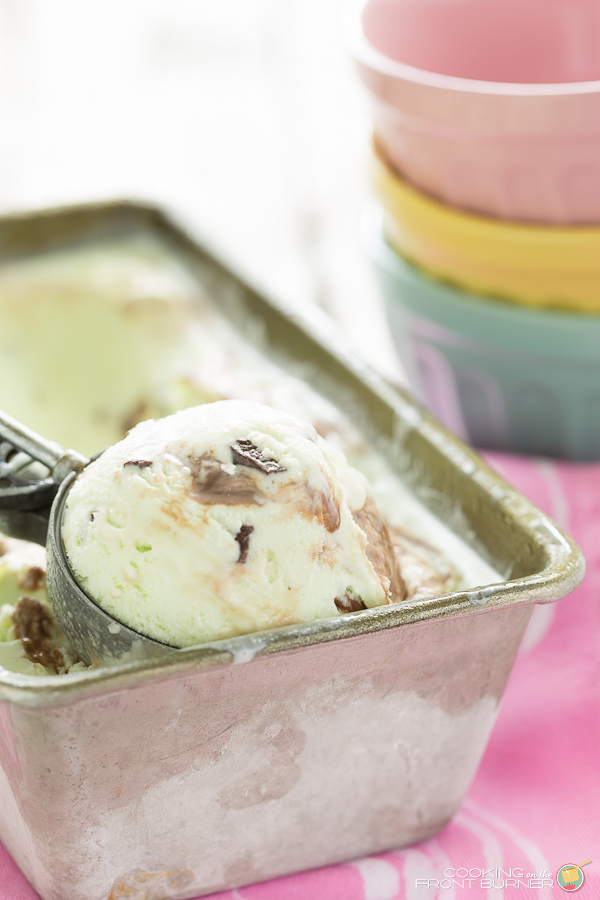 Mint Chocolate Chip Fudge Ice Cream | Cooking on the Front Burner