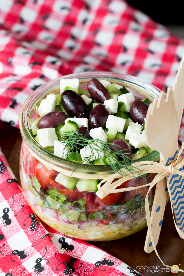 Greek Orzo Summer Salad | Cooking on the Front Burner