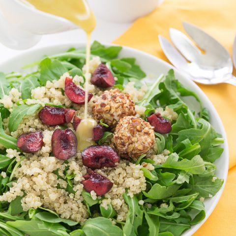 Arugula Quinoa Salad With Cherries