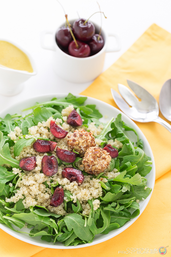 Arugula Quinoa Salad with Creamy Vinaigrette | Cooking on the Front Burner