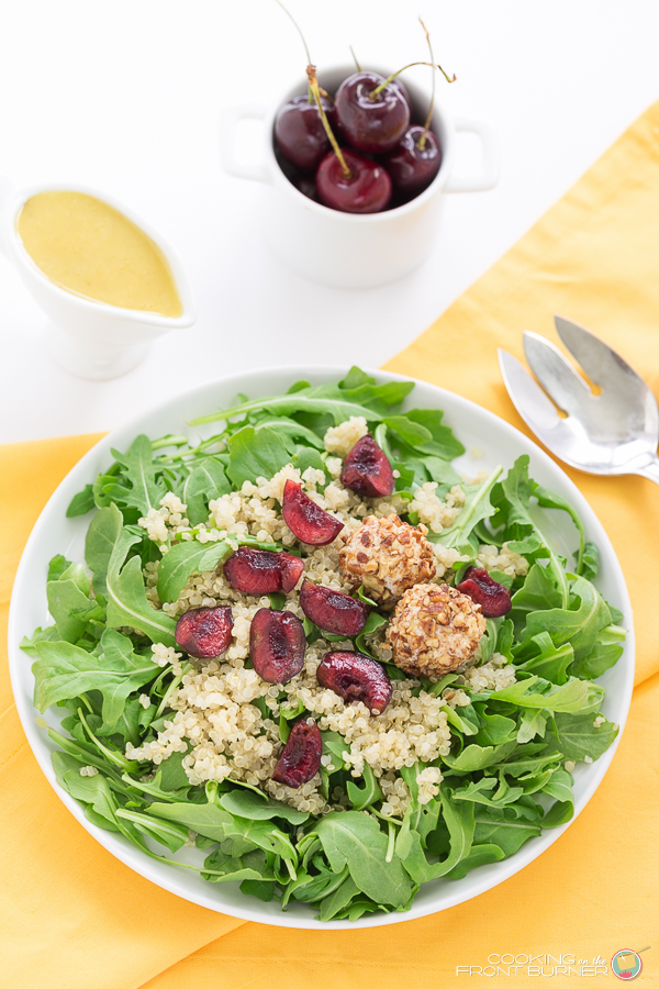 Arugula Quinoa Salad with Creamy Vinaigrette | Cooking on the Front Burner