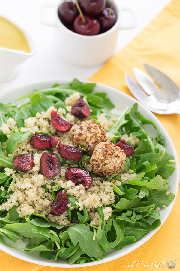 Arugula Quinoa Salad with Creamy Vinaigrette | Cooking on the Front Burner