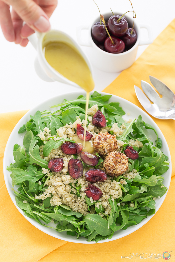 Arugula Quinoa Salad with Creamy Vinaigrette | Cooking on the Front Burner