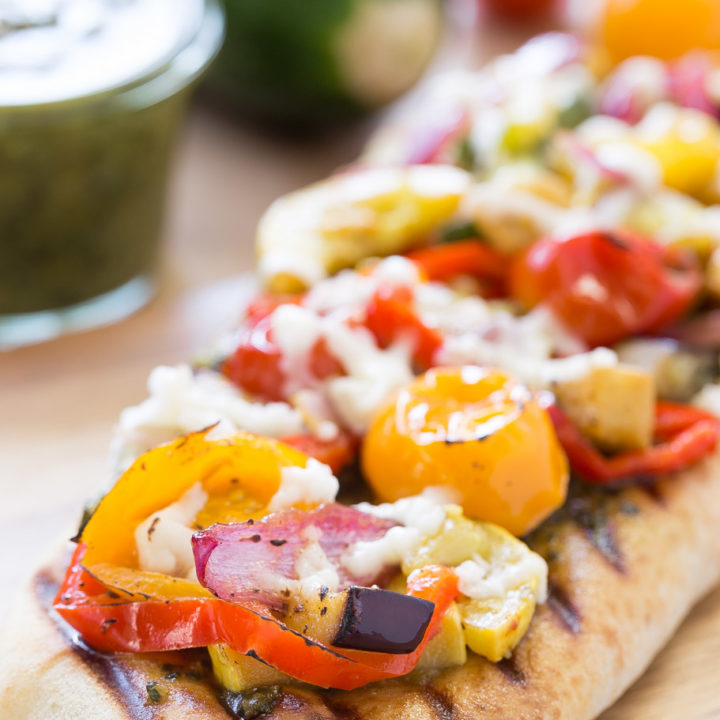 Grilled Veggie Pesto Flatbread