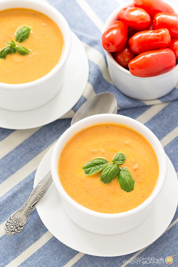 Homemade Tomato Basil Soup | Cooking on the Front Burner