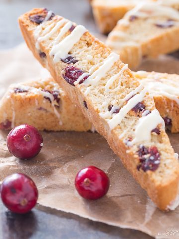 orange cranberry biscotti stacked