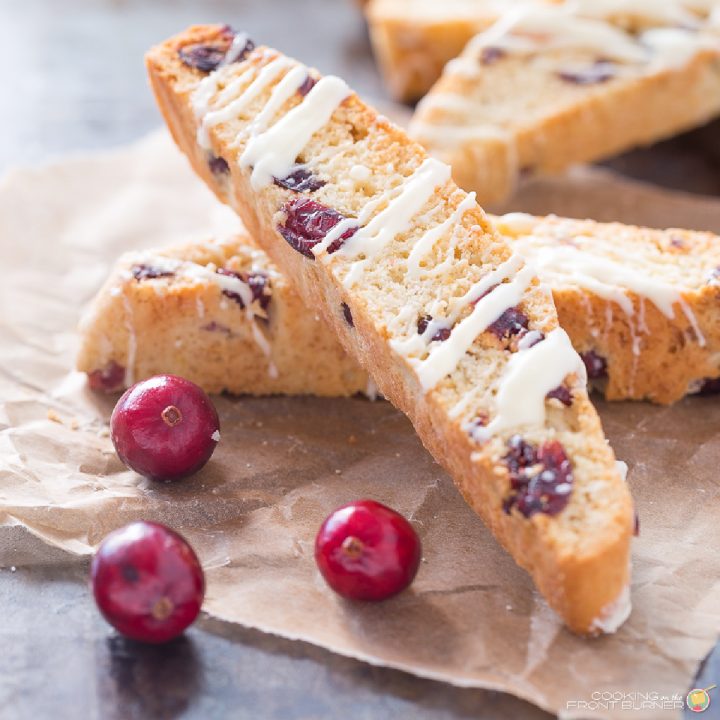 orange cranberry biscotti stacked