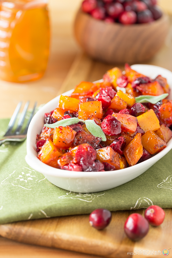 Roasted Butternut Squash with Cranberries | Cooking on the Front Burner