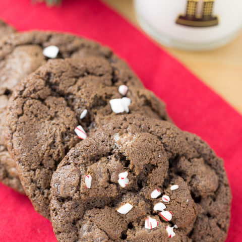 Triple Chocolate Peppermint Cookies