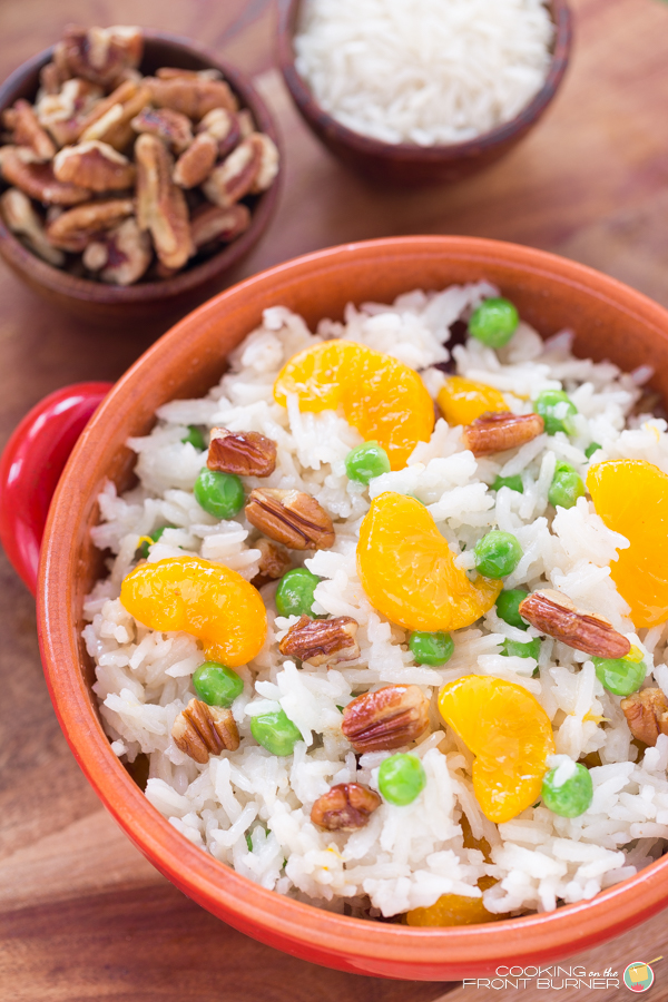 Pecan Orange Basmati Rice Dish | Cooking on the Front Burner