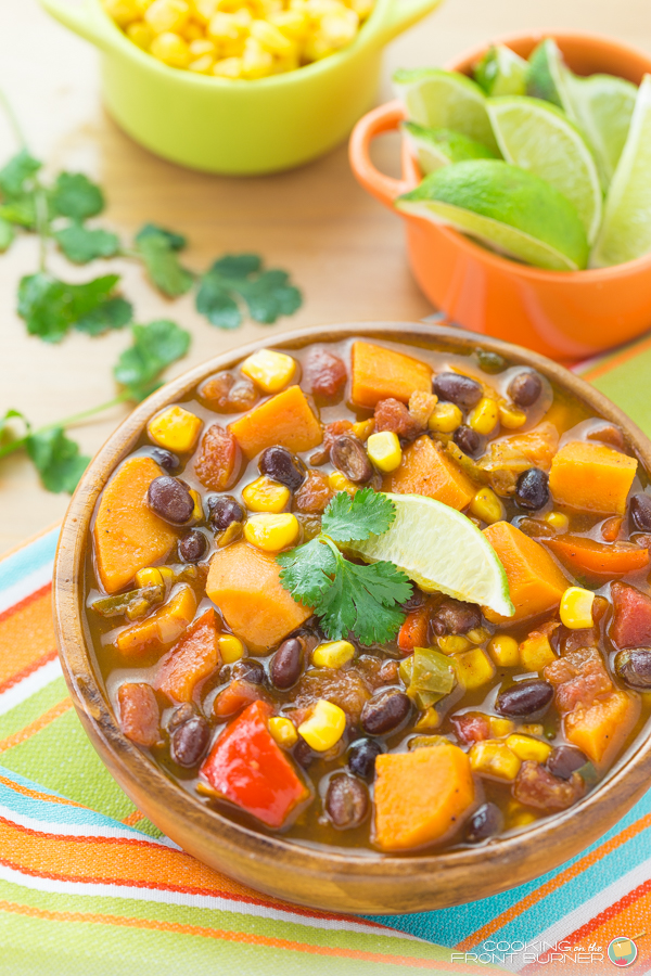 Sweet Potato & Black Bean Soup | Cooking on the Front Burner