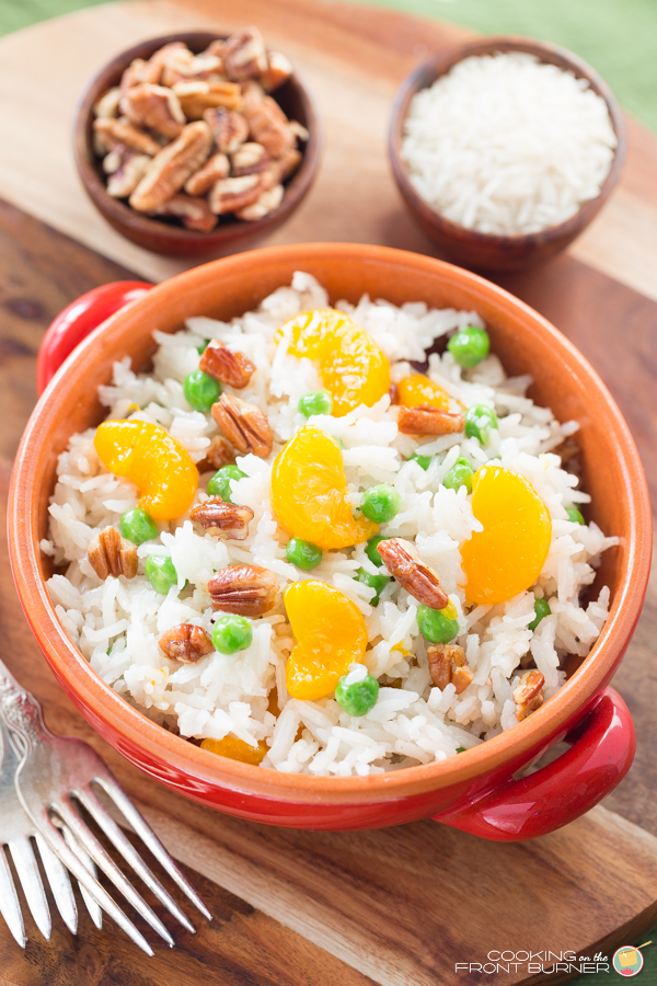 Pecan Orange Basmati Side Dish | Cooking on the Front Burner