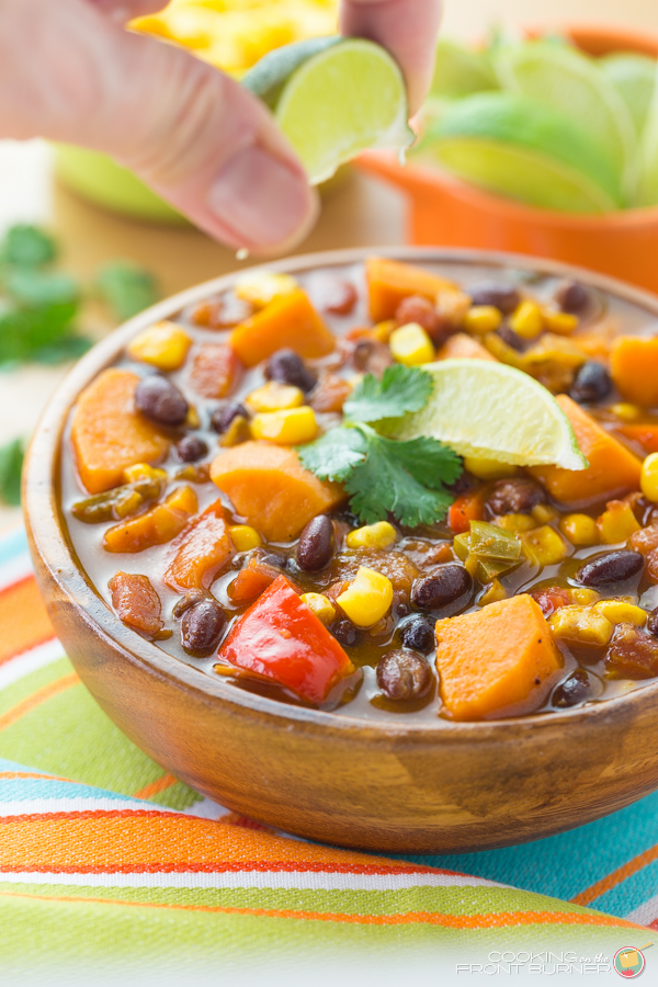 Sweet Potato & Black Bean Soup | Cooking on the Front Burner