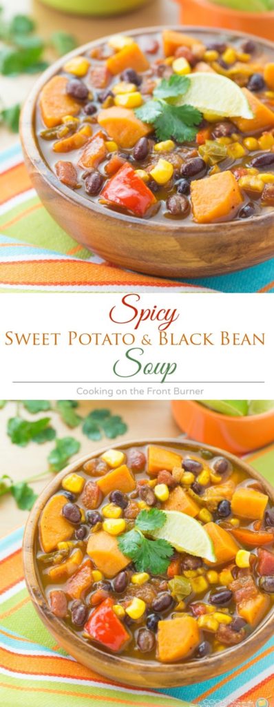 Sweet Potato & Black Bean Soup | Cooking on the Front Burner