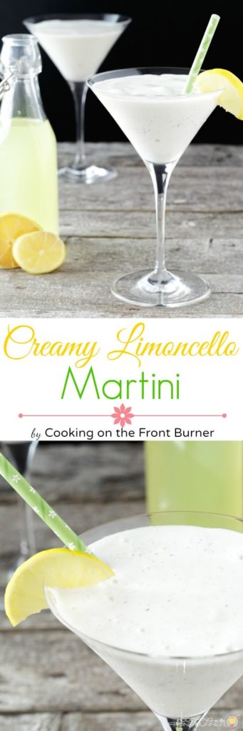 Creamy Limoncello Martini | Cooking on the Front Burner