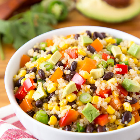 Mexican Quinoa Salad Jalapeno Vinaigrette | Cooking on the Front Burner