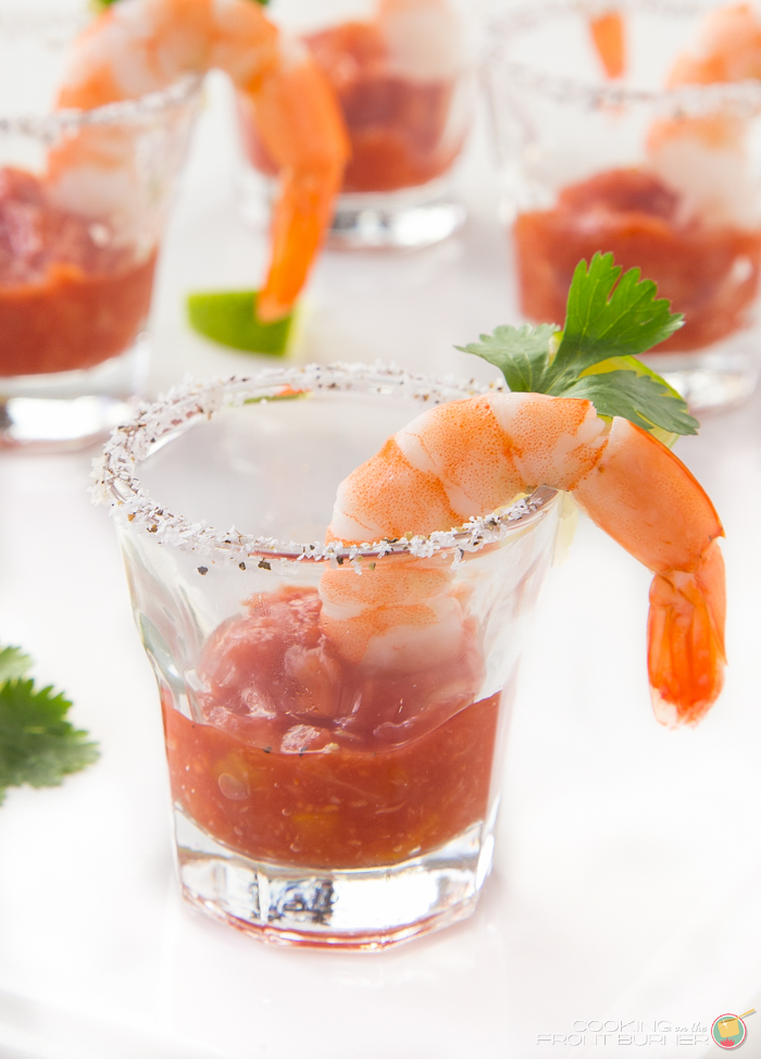 Shrimp cocktail presentation (page 1). Individual Shrimp Cocktail Presentations : Shrimp Cocktail Shooters Cooking On The Front Burner
