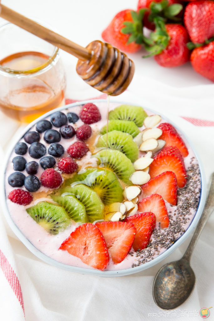 Strawberry Banana Smoothie Bowl | Cooking on the Front Burner