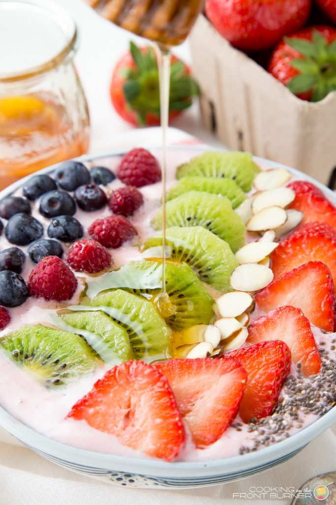 Strawberry Banana Smoothie Bowl | Cooking on the Front Burner