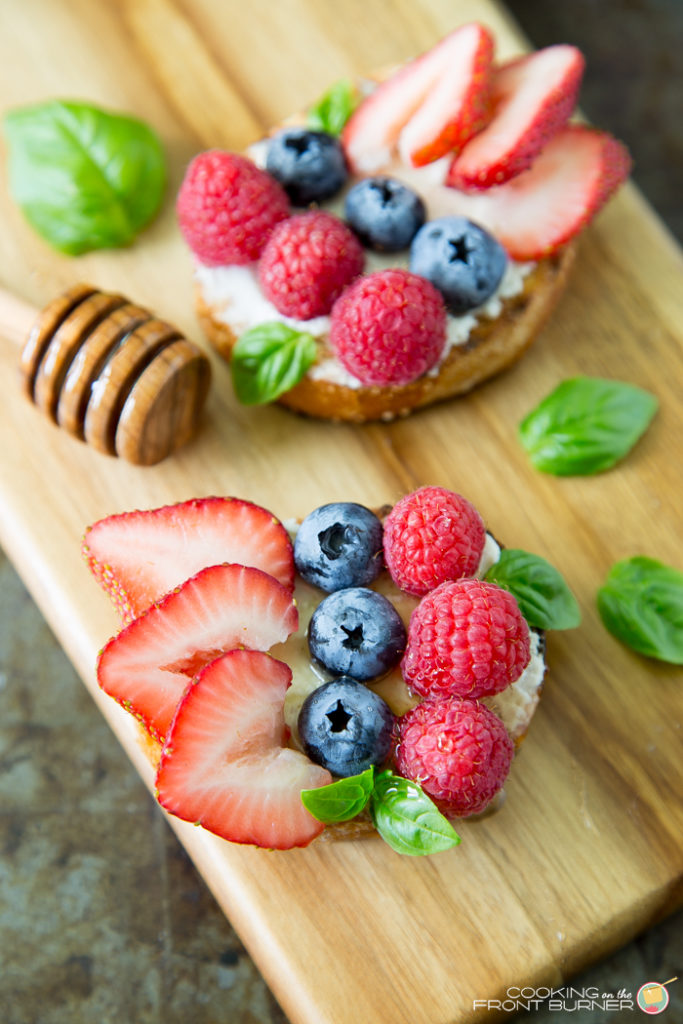 Triple Berry Bruschetta | Cooking on the Front Burner